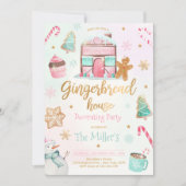 Lebkuchen-Haus dekoratives Party Einladung (Vorderseite)