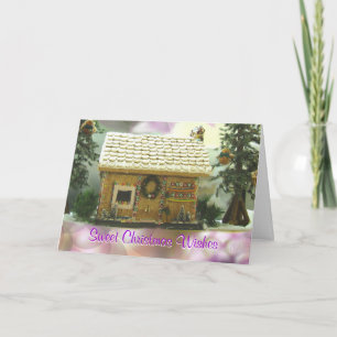 Lebkuchen Haus-fertigen besonders an Feiertagskarte