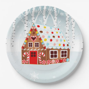 Lebkuchen-Haus-Geburtstags-Party-Platte Pappteller