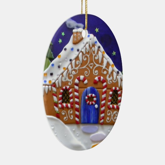 Lebkuchen-Haus Keramik Ornament (Rechts)