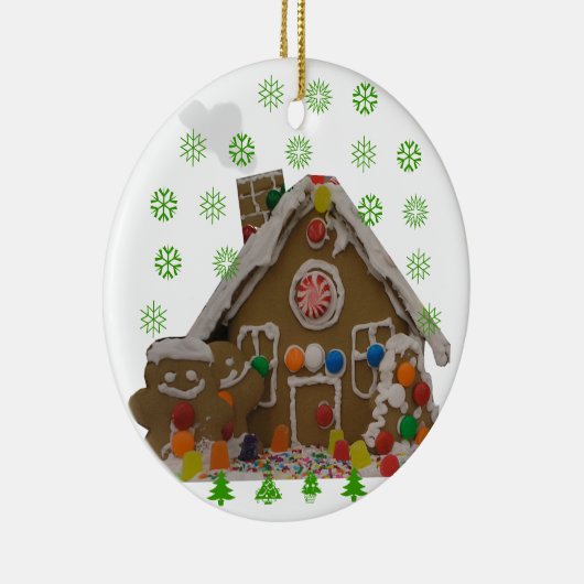 Lebkuchen-Haus Keramikornament (Rechts)