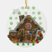 Lebkuchen-Haus Keramikornament (Vorne)