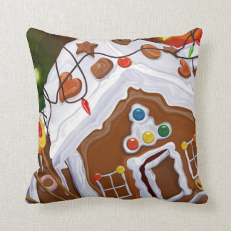 Lebkuchen-Haus Kissen