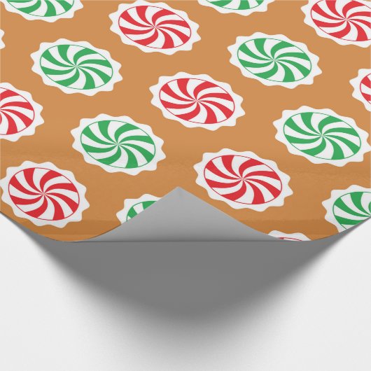 Lebkuchen-Haus-Pfefferminz-Süßigkeits-Packpapier Geschenkpapier (Ecke)
