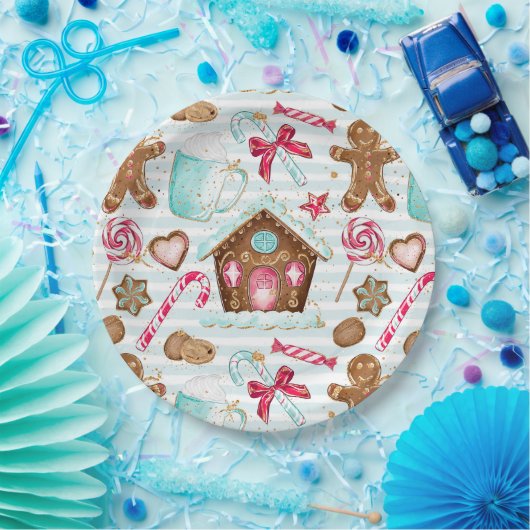 Lebkuchen-Haus-Plätzchen-Süßigkeits-Pappteller Pappteller (Party)