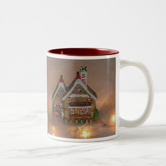 Lebkuchen-Haus-Porzellan Zweifarbige Tasse (Rechts)