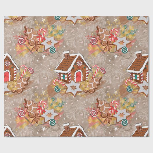 Lebkuchen-Haus-u. Geschenkpapier (Flach)
