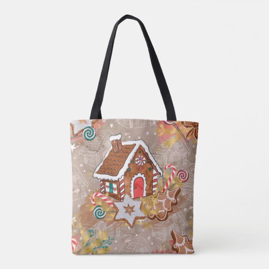 Lebkuchen-Haus u. Lebkuchen-Plätzchen-Tasche Tasche (Rückseite)