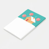 Lebkuchen-Haus und Lolli Post-it Klebezettel (angewinkelt)