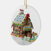 Lebkuchen-Haus-Weihnachtsverzierung Keramik Ornament (Rechts)