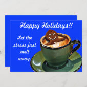 Lebkuchen-heiße Wanne Feiertagskarte (Vorne/Hinten)