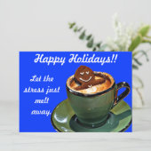 Lebkuchen-heiße Wanne Feiertagskarte (Stehend Vorderseite)