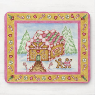 Lebkuchen-Herz-Haus-Mauspad Mousepad