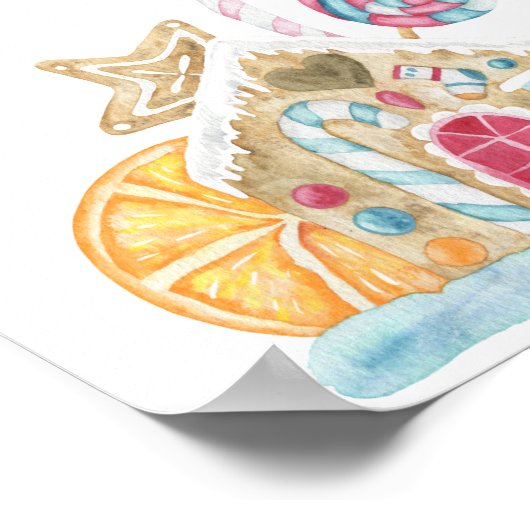 Lebkuchen - Hot-Schokolade-Bar Poster (Ecke)