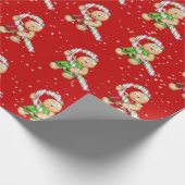 Lebkuchen in Schneeflocken Geschenkpapier (Ecke)