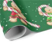 Lebkuchen in Schneeflocken Geschenkpapier (Rolleneckpunkt)