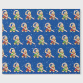 Lebkuchen in Schneeflocken Geschenkpapier (Flach)