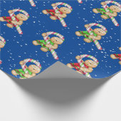 Lebkuchen in Schneeflocken Geschenkpapier (Ecke)