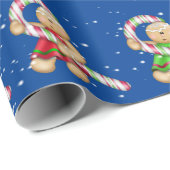 Lebkuchen in Schneeflocken Geschenkpapier (Rolleneckpunkt)