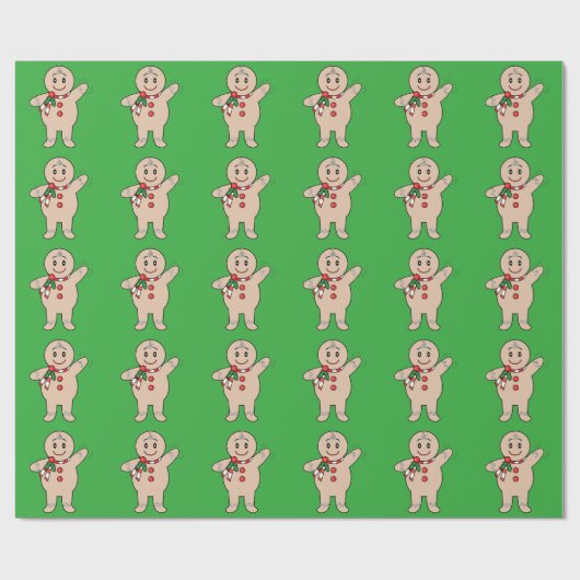 Lebkuchen-Junge am Weihnachten Geschenkpapier (Flach)