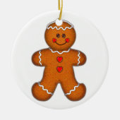 LEBKUCHEN-JUNGE durch SHARON SHARPE Keramik Ornament (Vorne)