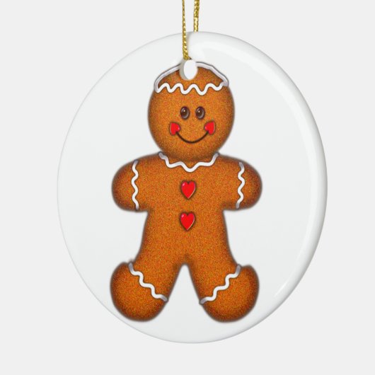 LEBKUCHEN-JUNGE durch SHARON SHARPE Keramik Ornament (Links)