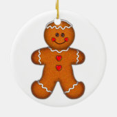 LEBKUCHEN-JUNGE durch SHARON SHARPE Keramik Ornament (Hinten)