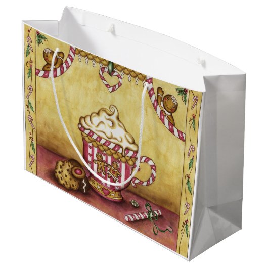 Lebkuchen-Kaffeebeutel Große Geschenktüte (Rückseite Schrägansicht)