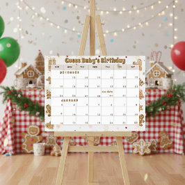 Lebkuchen-Kalender "Rate Babys Geburtstag" Poster