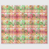 Lebkuchen Kariert Geschenkpapier (Flach)