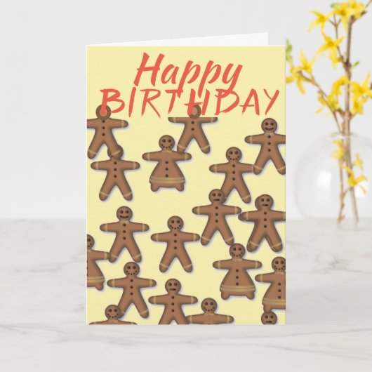 Lebkuchen Karte (Gelbe Blume)