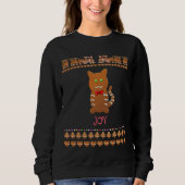 Lebkuchen-Katze mit einem roten Bogen Sweatshirt (Vorderseite)