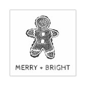 Lebkuchen Keks Merry + Heller Urlaub Gummistempel (Prägung)