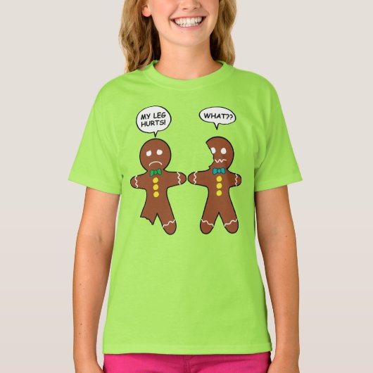 Lebkuchen Keks Weihnachtswein Spaß Grün T-Shirt (Vorderseite)
