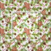 Lebkuchen Kekse Bonbons Weihnachten Stoff (Kachel)