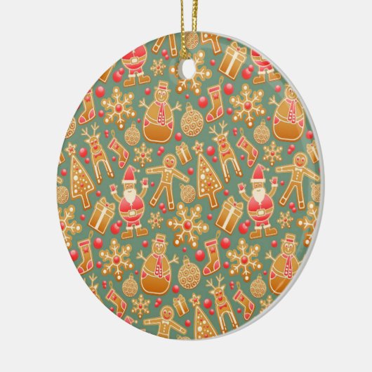 Lebkuchen/Kekse/gemusterte Weihnachten Keramik Ornament (Links)