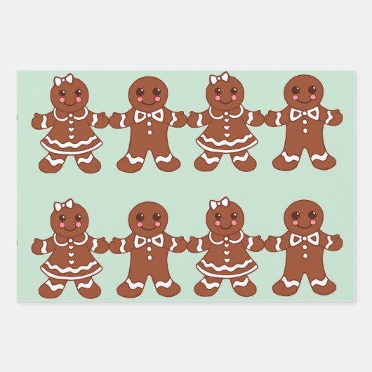 Lebkuchen Kekse Packpapier Set Geschenkpapier Set (Vorderseite)