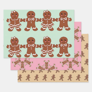 Lebkuchen Kekse Packpapier Set Geschenkpapier Set