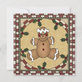 Lebkuchen Kekse Weihnachten Party Einladung (Vorderseite)