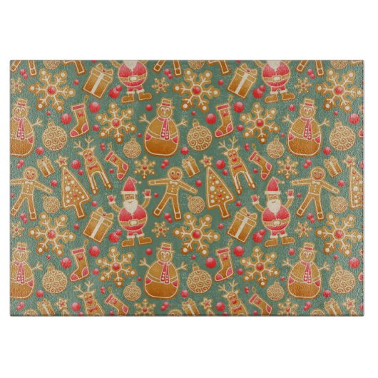 Lebkuchen/Kekse/Weihnachten Schneidebrett (Vorderseite)