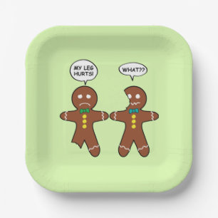 Lebkuchen Kekse Weihnachtsweihnachtsgebäck Spaß Pappteller