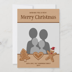Lebkuchen-Keksformen mit Ihrem eigenen Foto Feiertagskarte