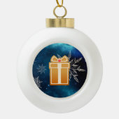 Lebkuchen Keramik Kugel-Ornament (Vorderseite)