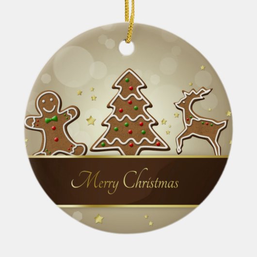 Lebkuchen Keramikornament (Vorne)