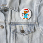 Lebkuchen-Krankenschwester Weihnachten 2026 Feiert Button (Beispiel)