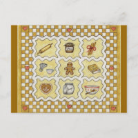 Lebkuchen Küche Rezept/Postkarte