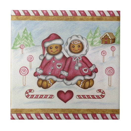 Lebkuchen-Küchen-Untersetzer Fliese (Vorderseite)