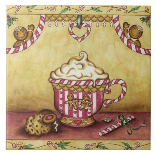 Lebkuchen-Küchen-Untersetzer-Fliese Fliese (Vorderseite)