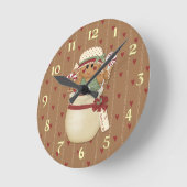 Lebkuchen-Land-Weihnachten Runde Wanduhr (Winkel)