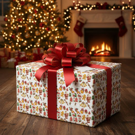 Lebkuchen Leckereien Wrapping Paper Geschenkpapier